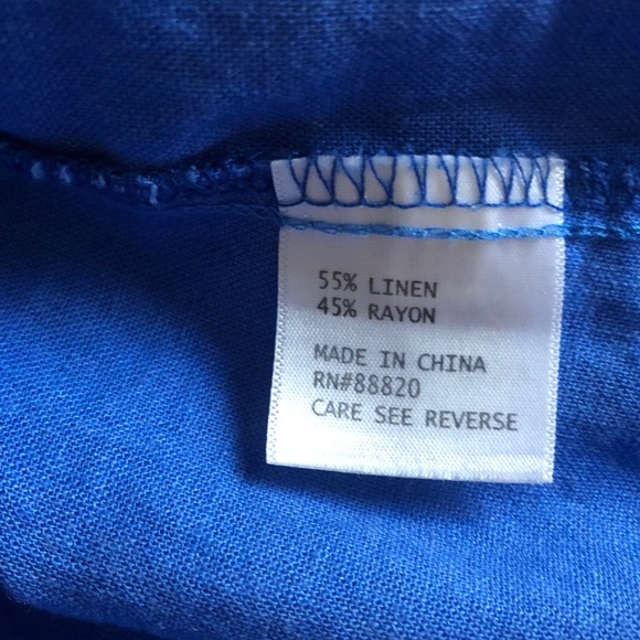 SAN TROPEZ WEST BLUE/WHITE BLOUSE - Picture 7 of 7